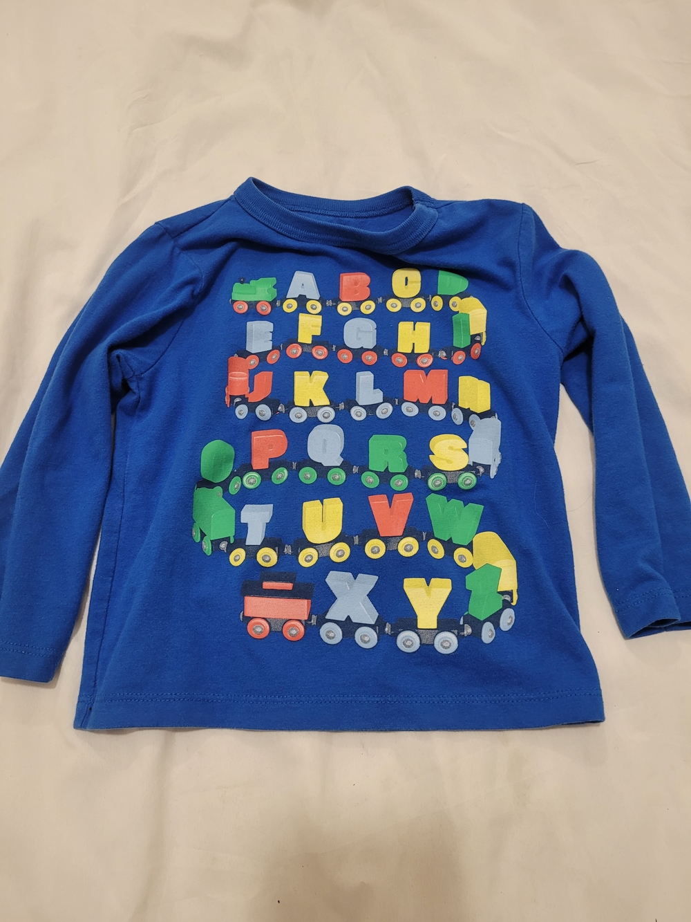 The Children's Place Royal Blue Long-Sleeve Tee with Alphabet Train